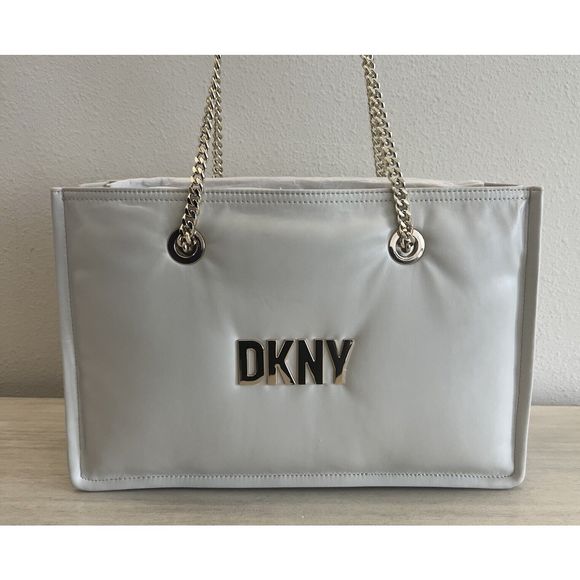 DKNY Maggie Ivory Tote Bag R34AZB73 NWT Large Designer Handbag Purse - Picture 12 of 14